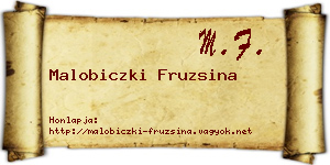 Malobiczki Fruzsina névjegykártya